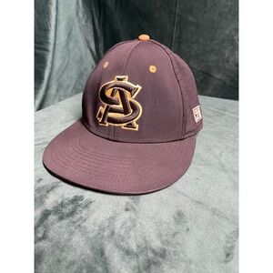 The Game Pro Arizona State Sun Devils ASU Fitted Hat Black Gold Mens M GP521